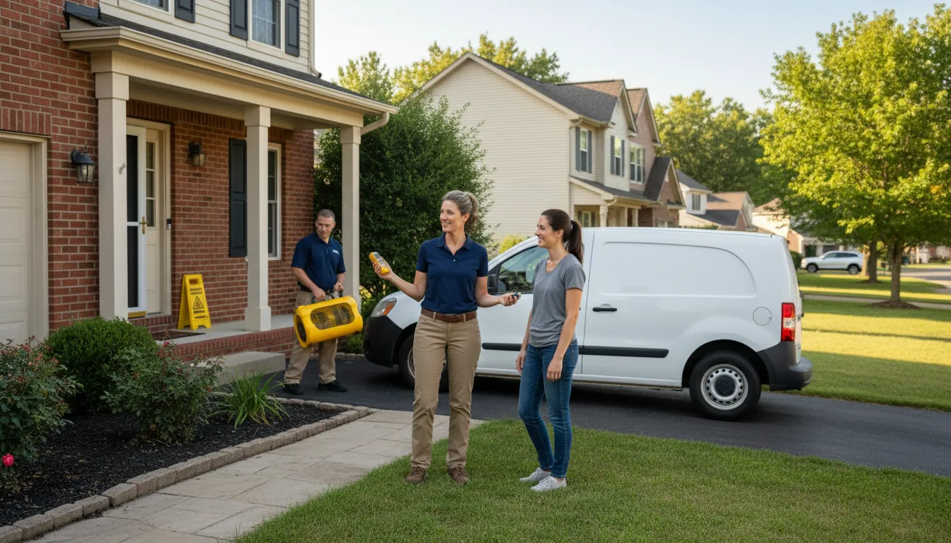 Residential water damage restoration in Bridgeport, IL